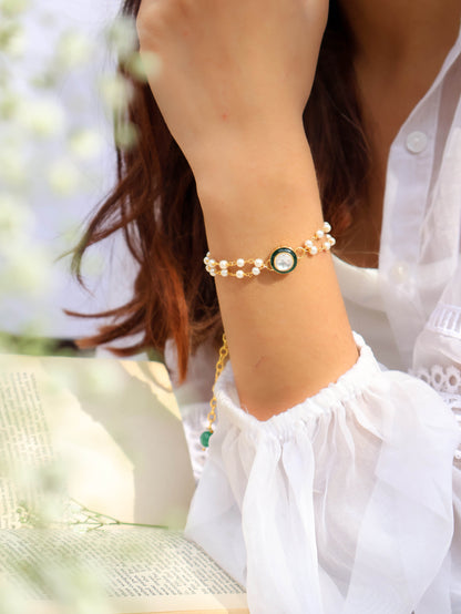 Aziza Green Polki Bracelet