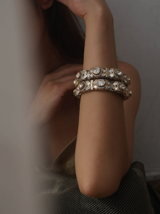Emiko Polki Bangles - Set of 2