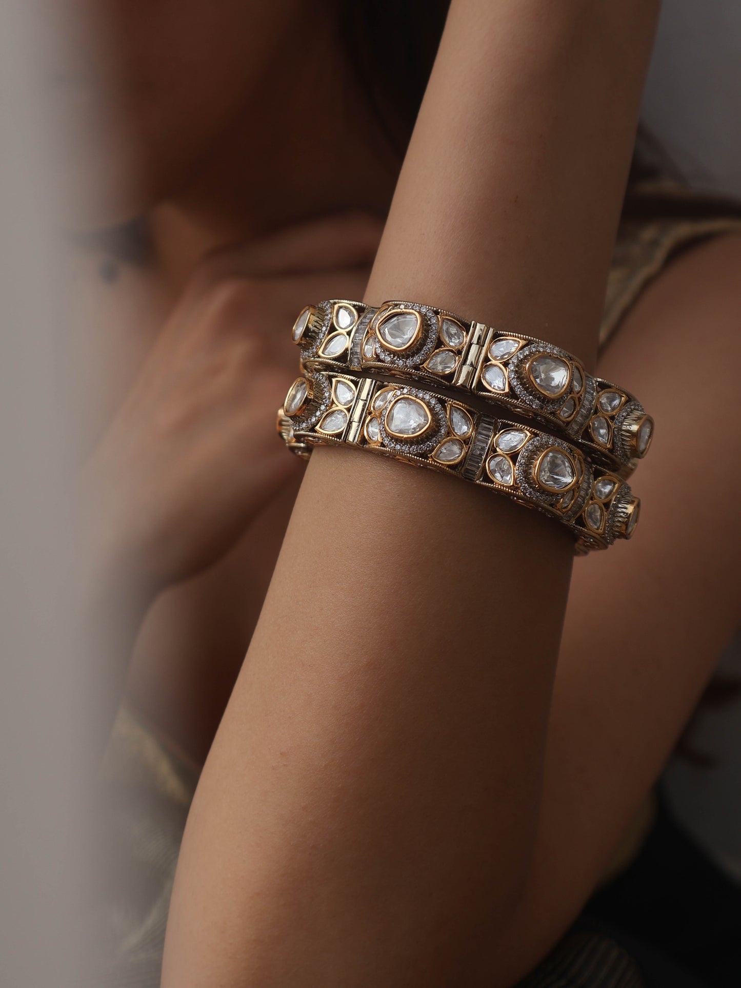 Emiko Polki Bangles - Set of 2