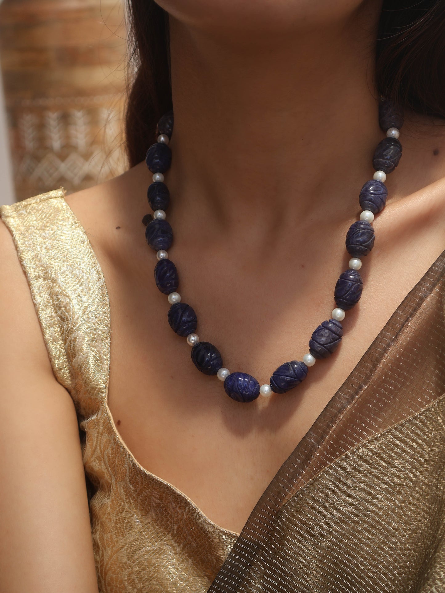Nehir Blue Long Necklace