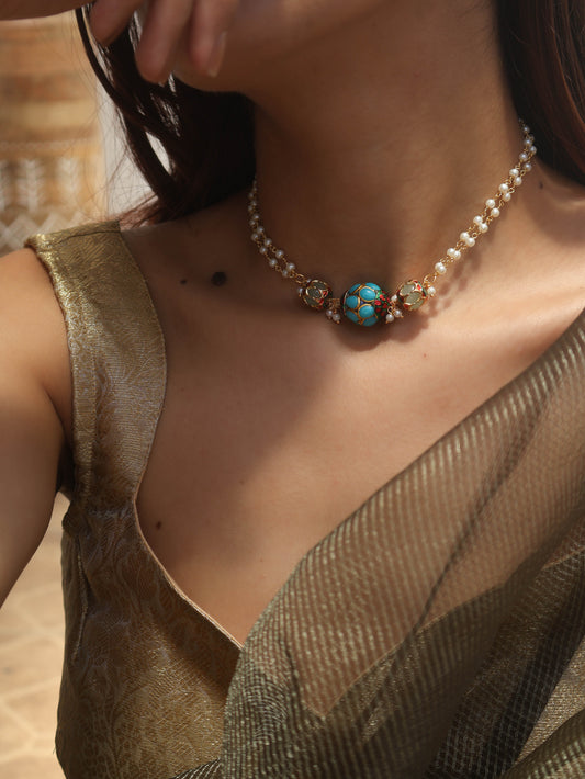 Luna Turquoise Choker Necklace
