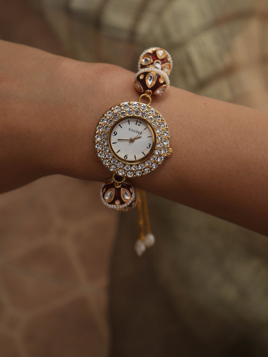 Olive Red Wrist Watch