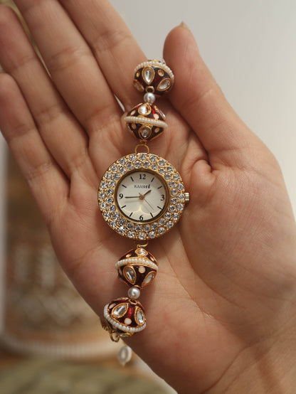 Olive Red Wrist Watch