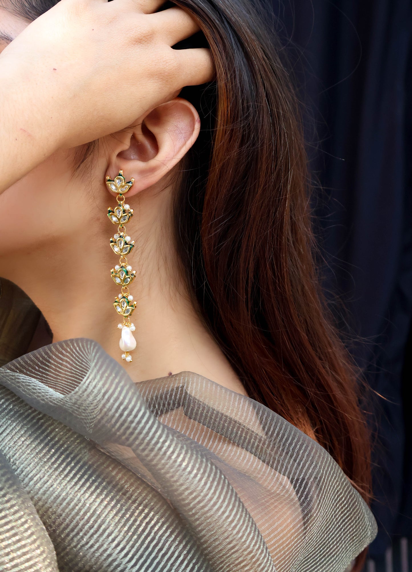 Nazima Kundan Earrings