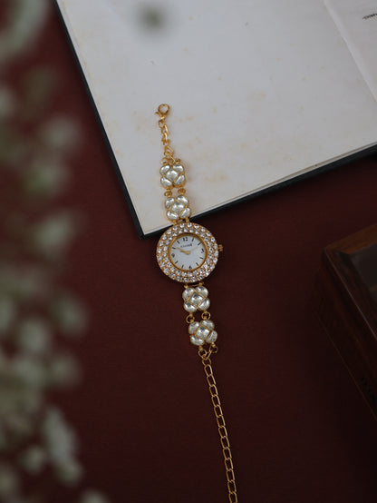 Sisar Kundan Wrist Watch