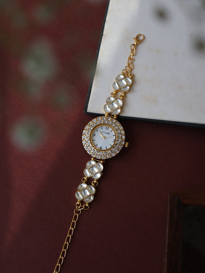 Sisar Kundan Wrist Watch