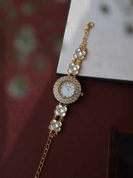 Sisar Kundan Wrist Watch