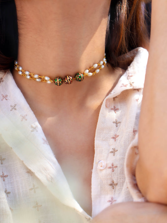 Indy Meenakari Choker Necklace