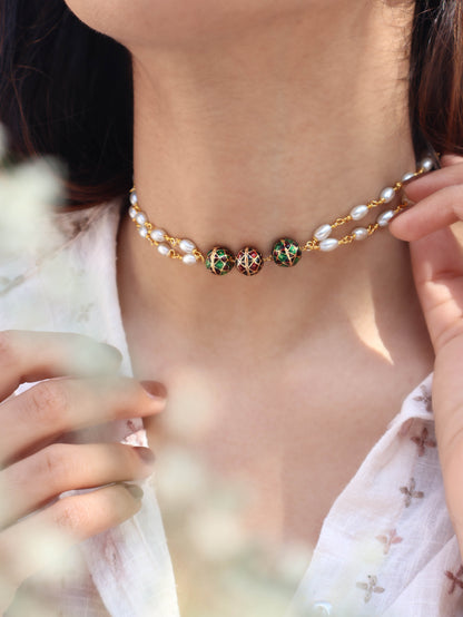 Indy Meenakari Choker Necklace