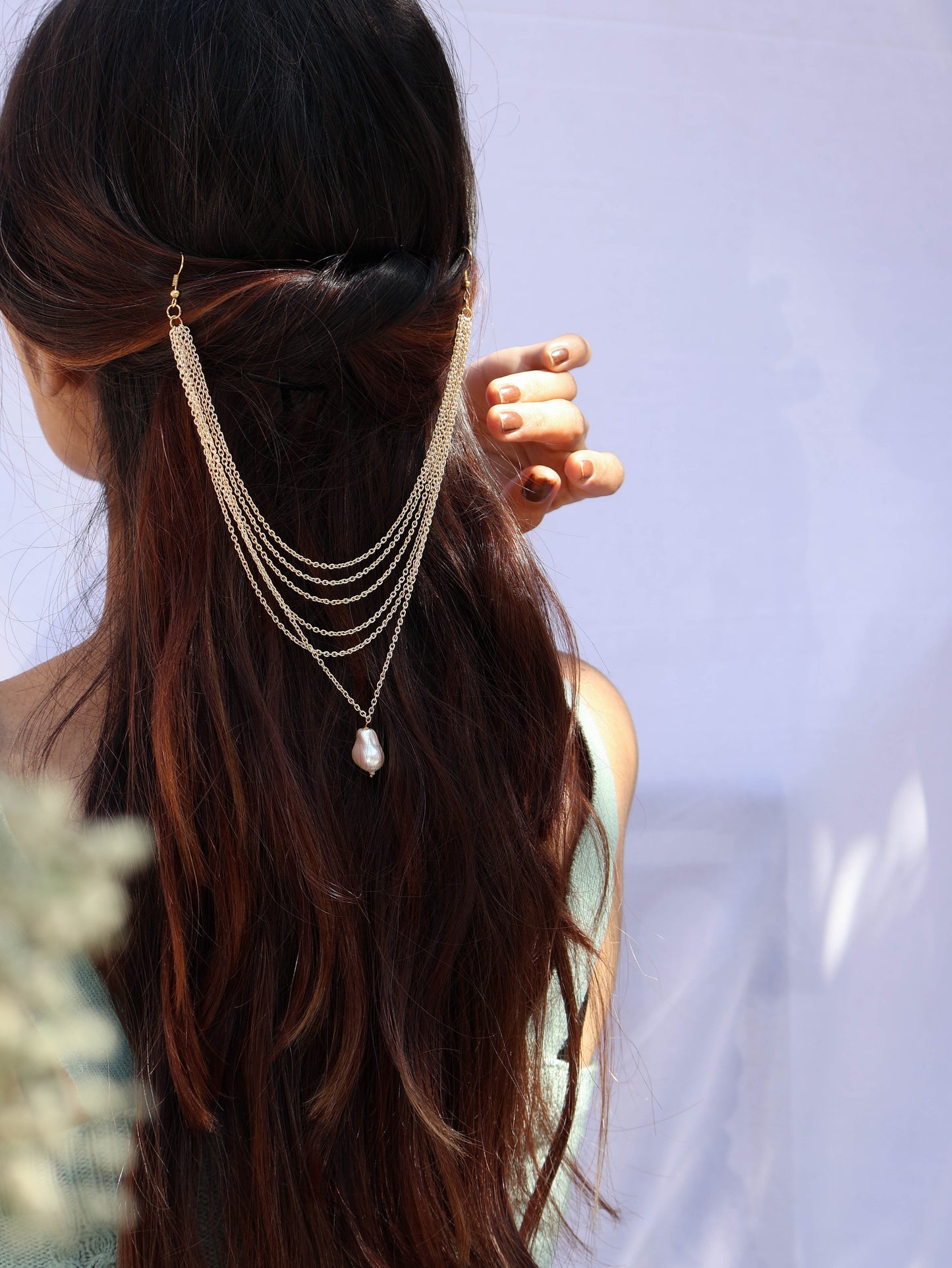 Rekhta Pearl Drop Hair Accessory