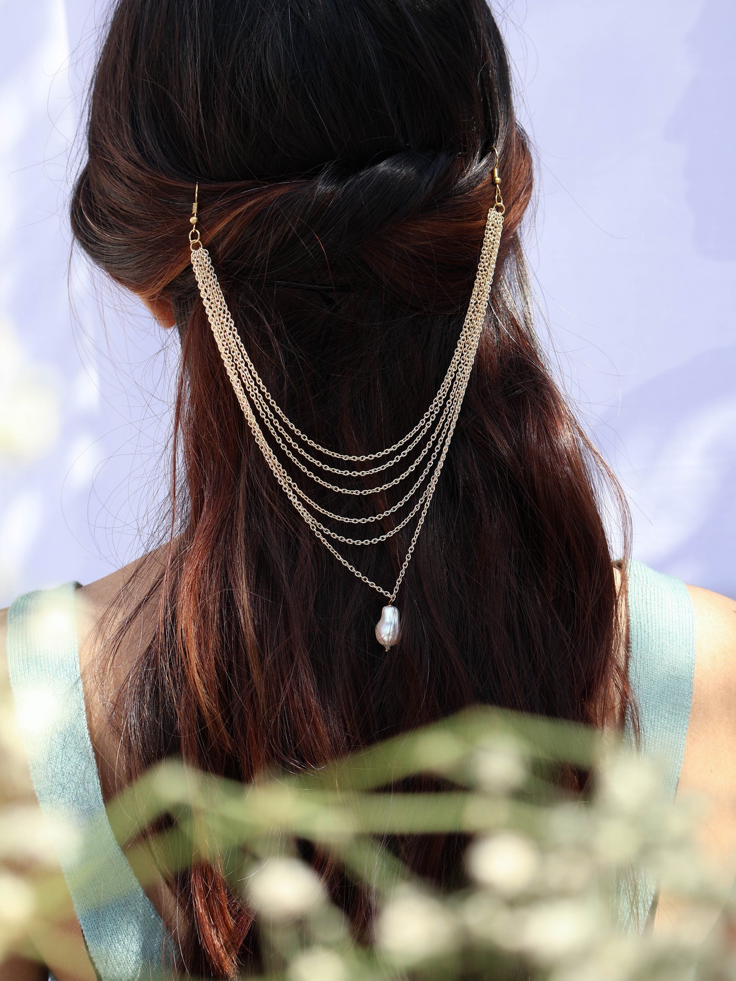 Rekhta Pearl Drop Hair Accessory