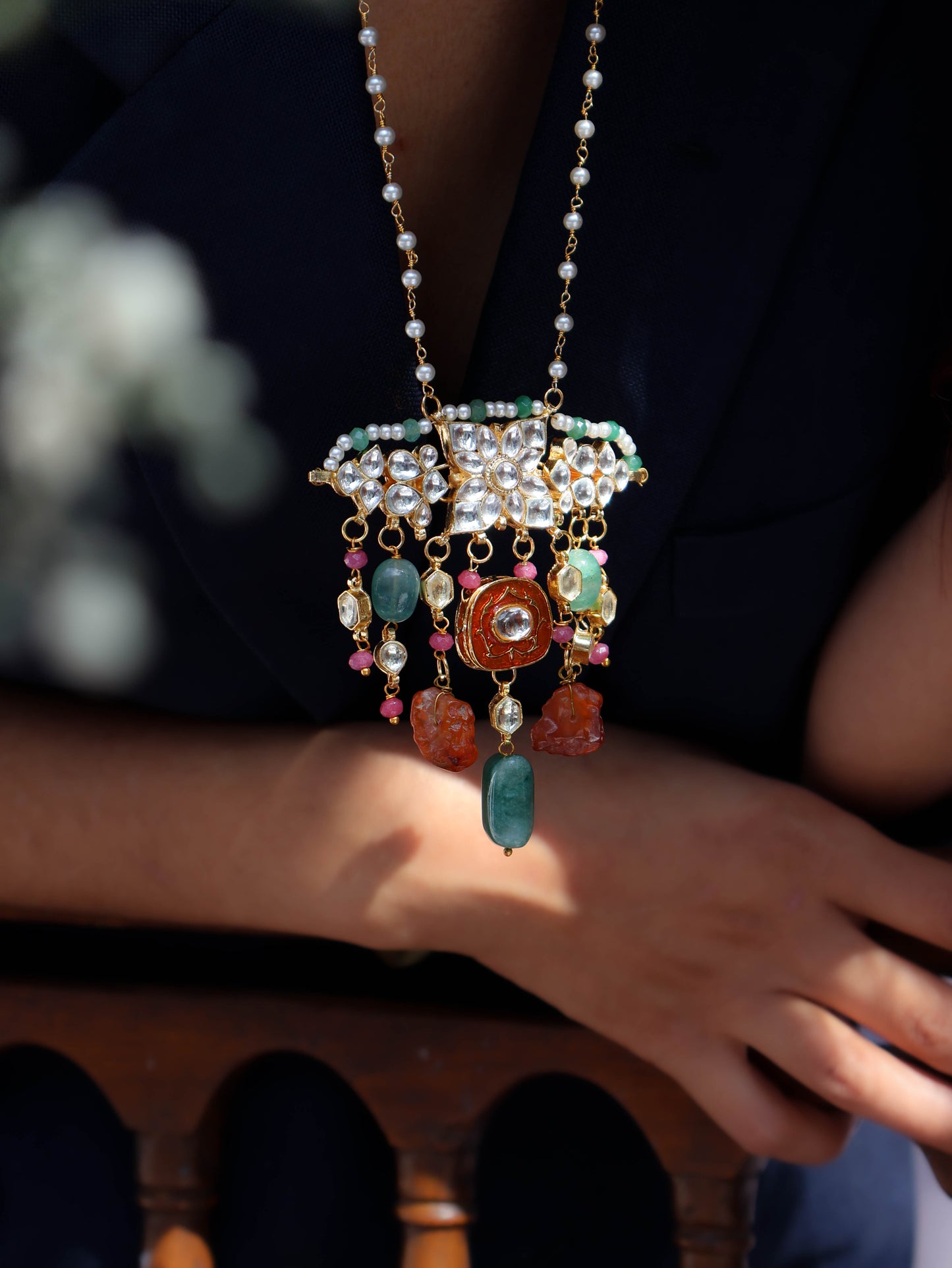 Sahal Multicolored Pendant Necklace