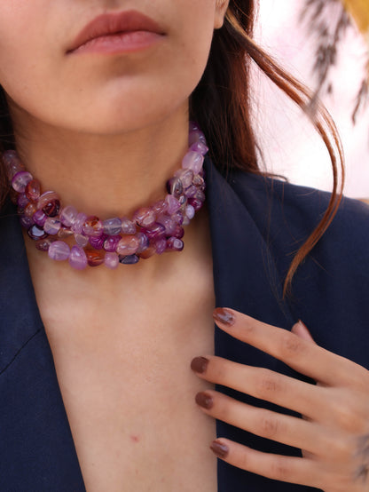 Azra Purple Choker Necklace