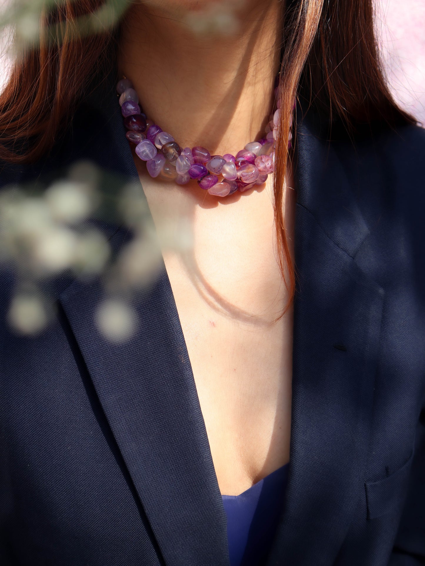 Azra Purple Choker Necklace