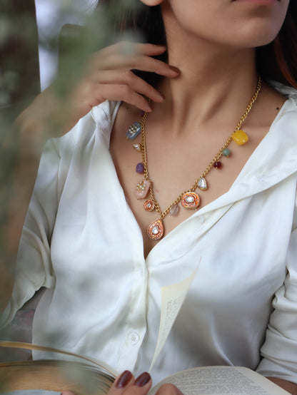 Azmat Meenakari Multicolored Necklace