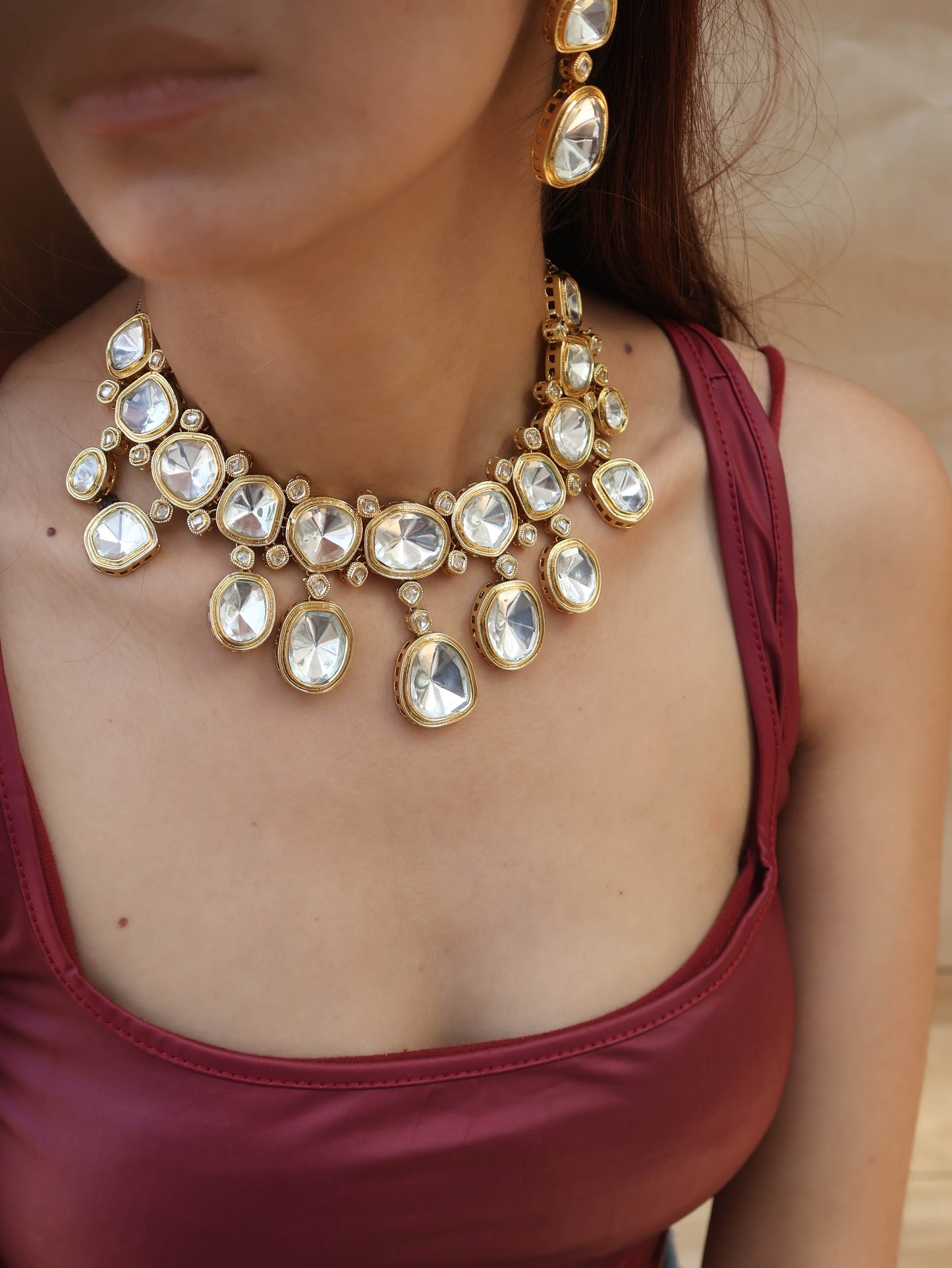 Solana Polki Necklace Set