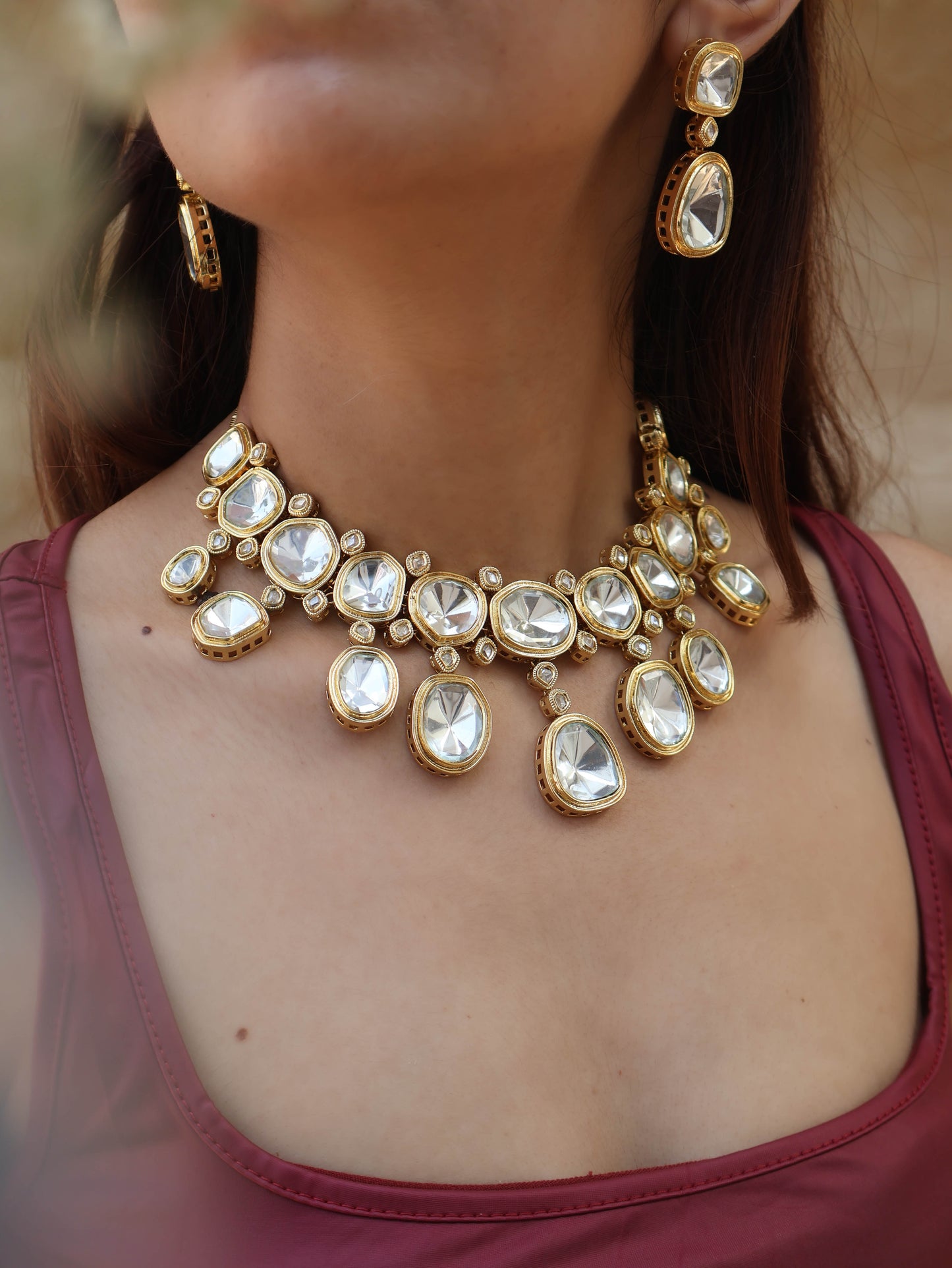 Solana Polki Necklace Set