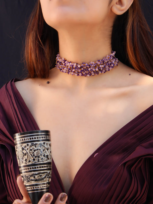 Hannah Purple Choker Necklace