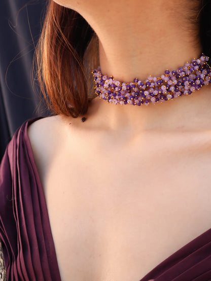 Hannah Purple Choker Necklace