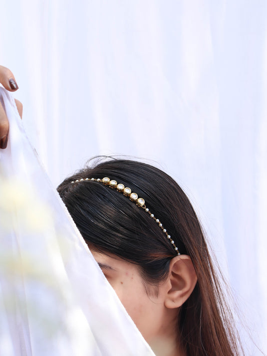 Sadia Kundan Pearl Headband