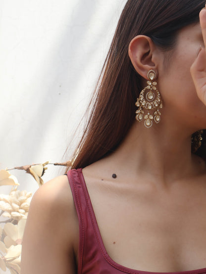 Arvita Polki Chandbali Earrings