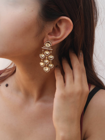 Seerat Drop Polki Earrings