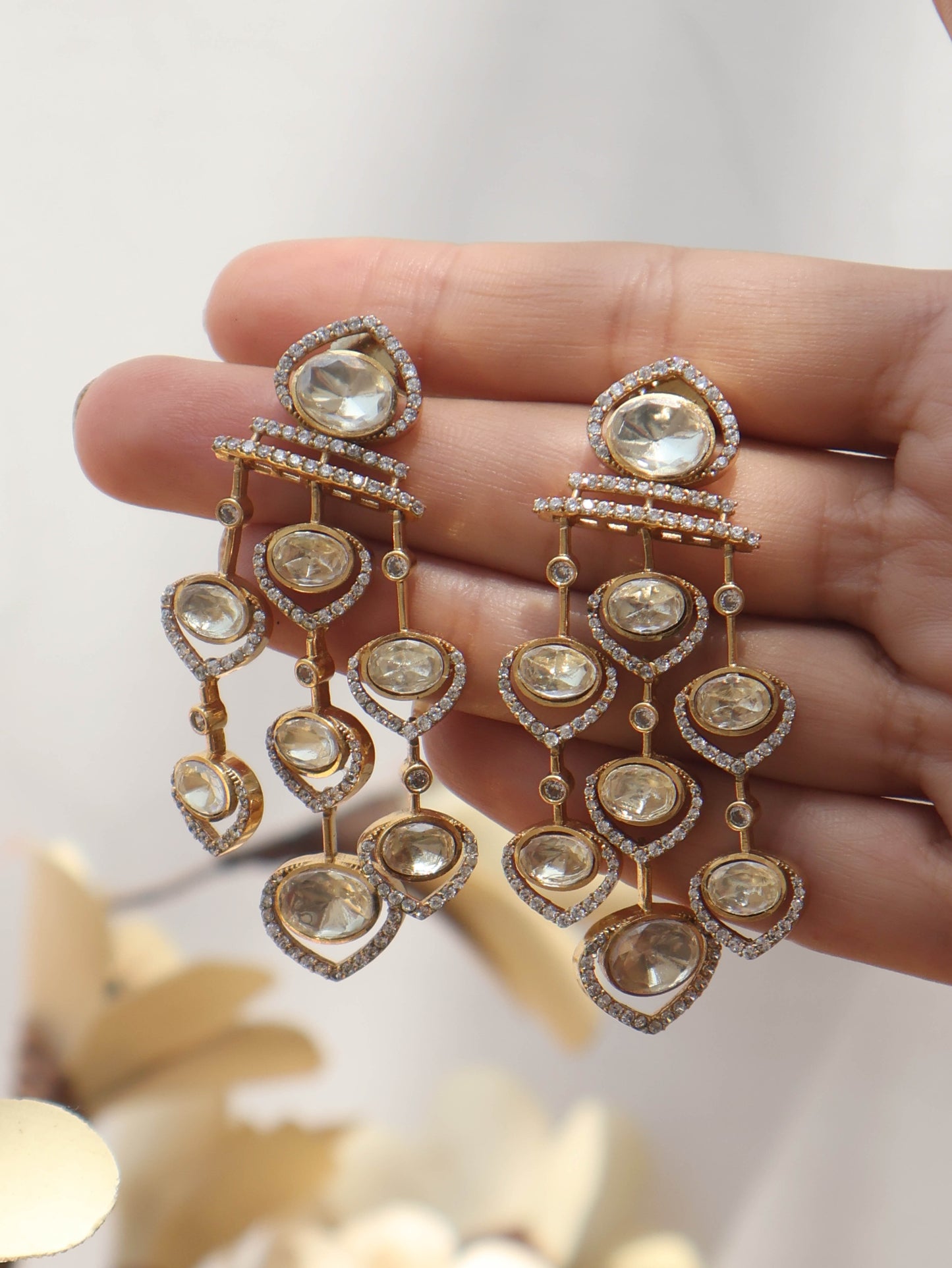 Seerat Drop Polki Earrings