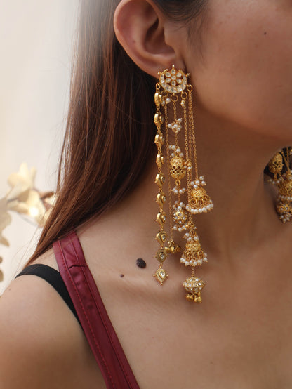 Margh Kundan Dangler Earrings