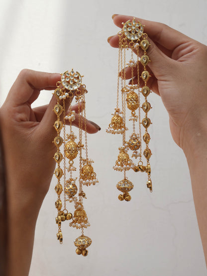 Margh Kundan Dangler Earrings