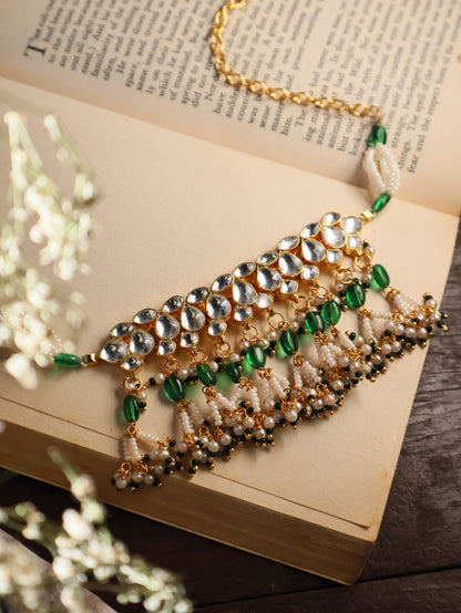 Silsala Kundan Green Choker Necklace