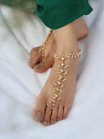 Sofia Kundan Anklets- Pair of 2