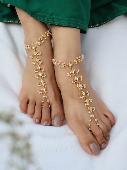 Sofia Kundan Anklets- Pair of 2