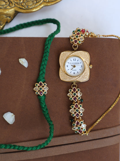 Shravan Rakhi & Wrist Watch Set