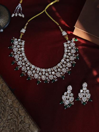 Lucia Green Polki Necklace Set