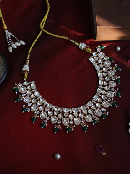 Lucia Green Polki Necklace Set