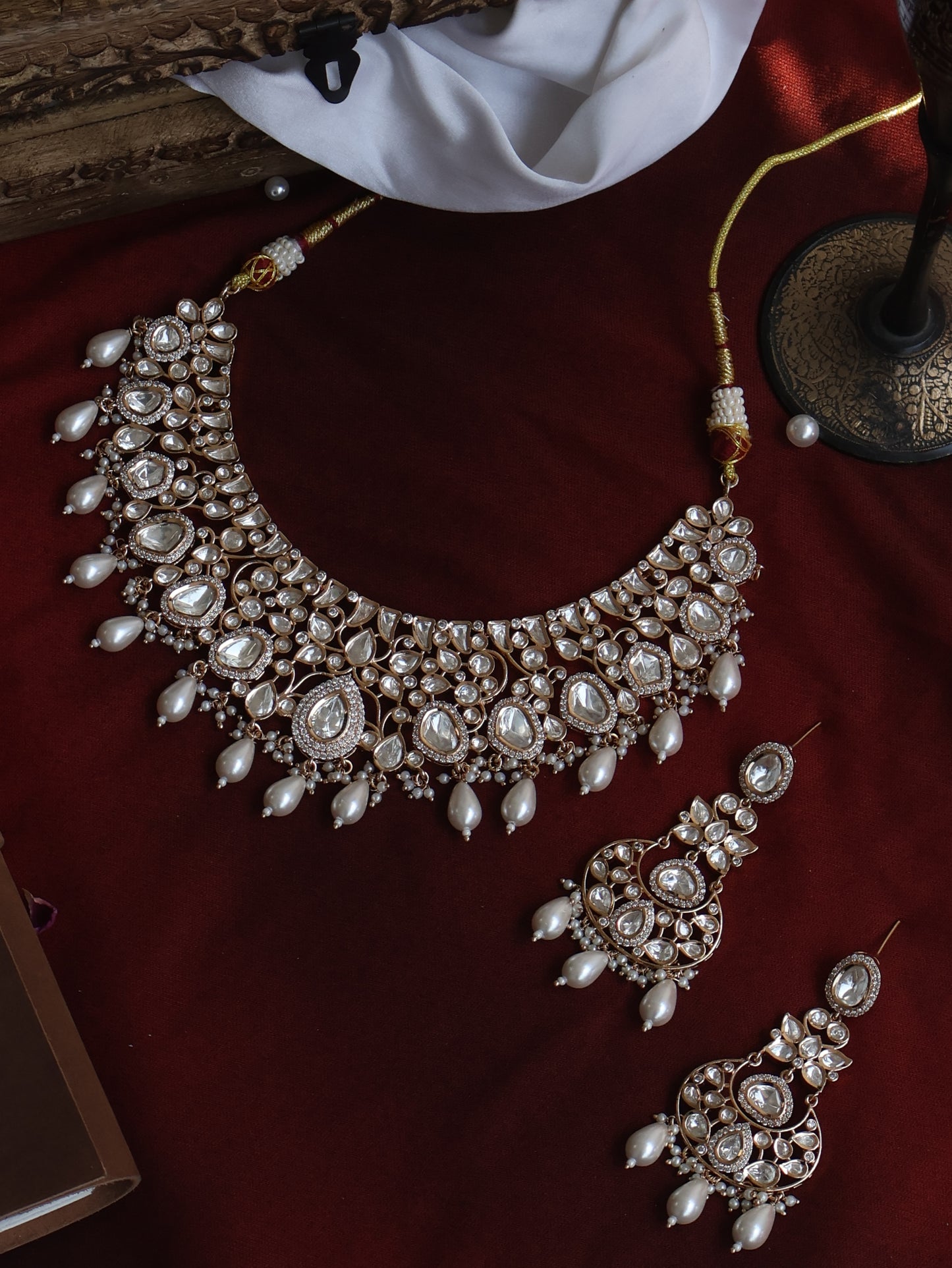 Willa Pearl Polki Necklace Set