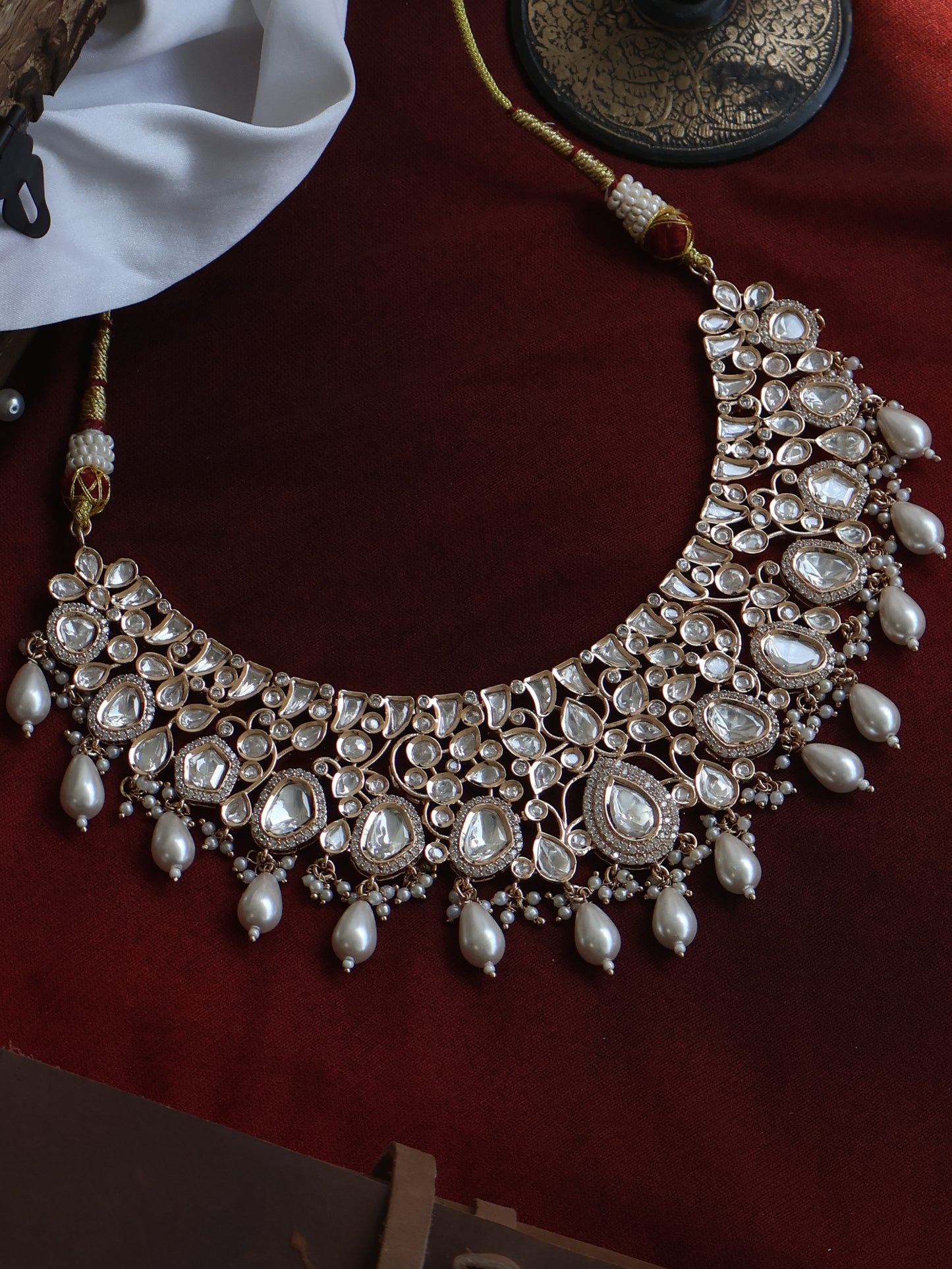 Willa Pearl Polki Necklace Set