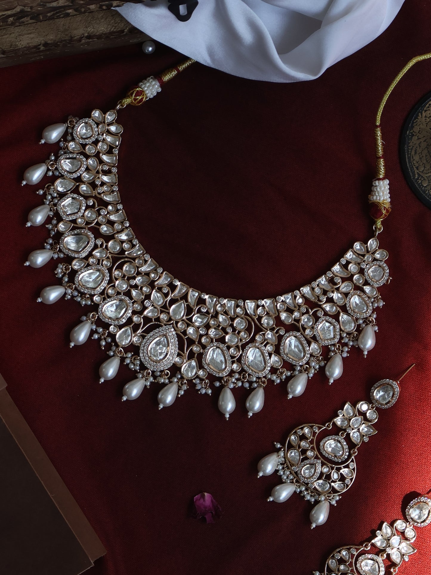 Willa Pearl Polki Necklace Set
