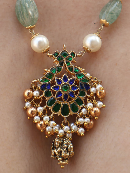 Mina Multicolored Kundan necklace set