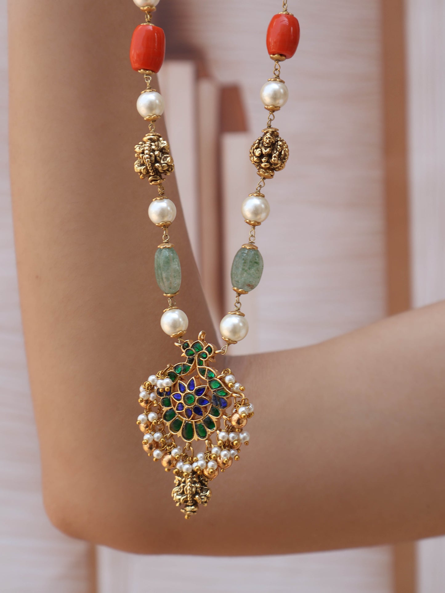Mina Multicolored Kundan necklace set