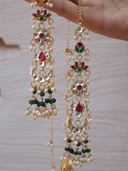 Afnan Kundan Jhumki Long Earrings