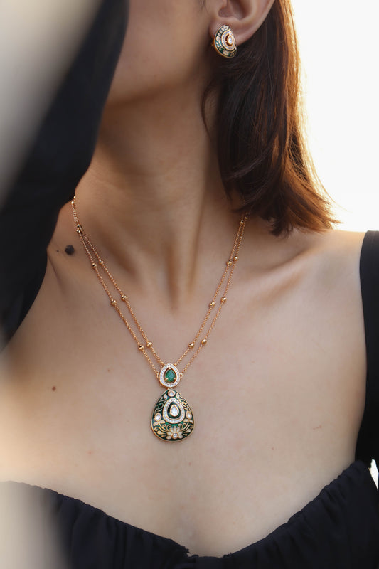 Irit Meenakari Pendant Necklace Set
