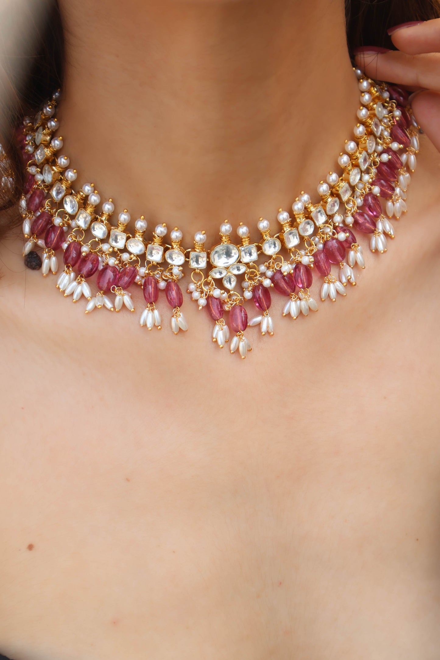 Ilham Pink Choker Necklace