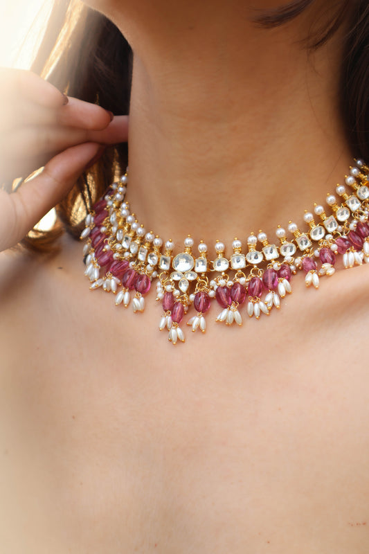 Ilham Pink Choker Necklace