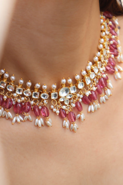Ilham Pink Choker Necklace