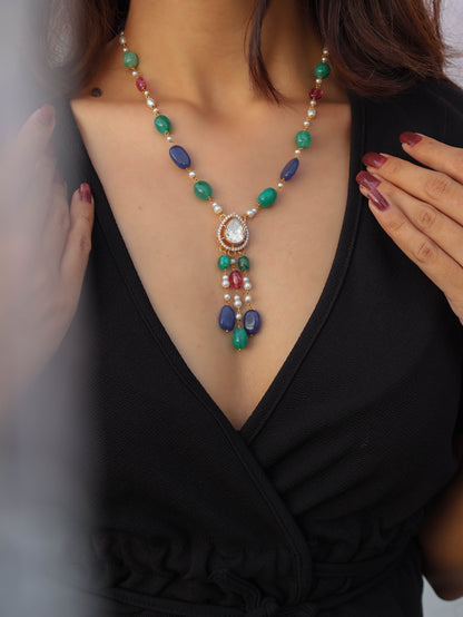 Ashvi Polki Pendant Necklace