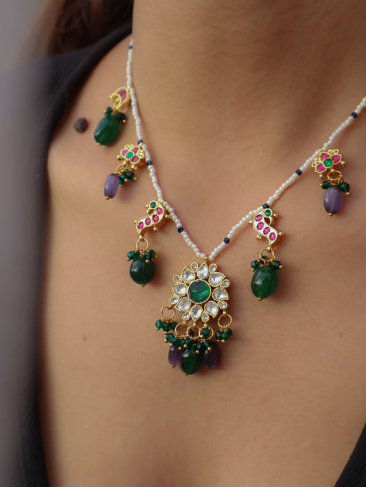 Agara Multicolored Kundan Necklace