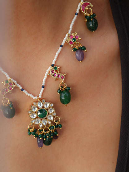 Agara Multicolored Kundan Necklace