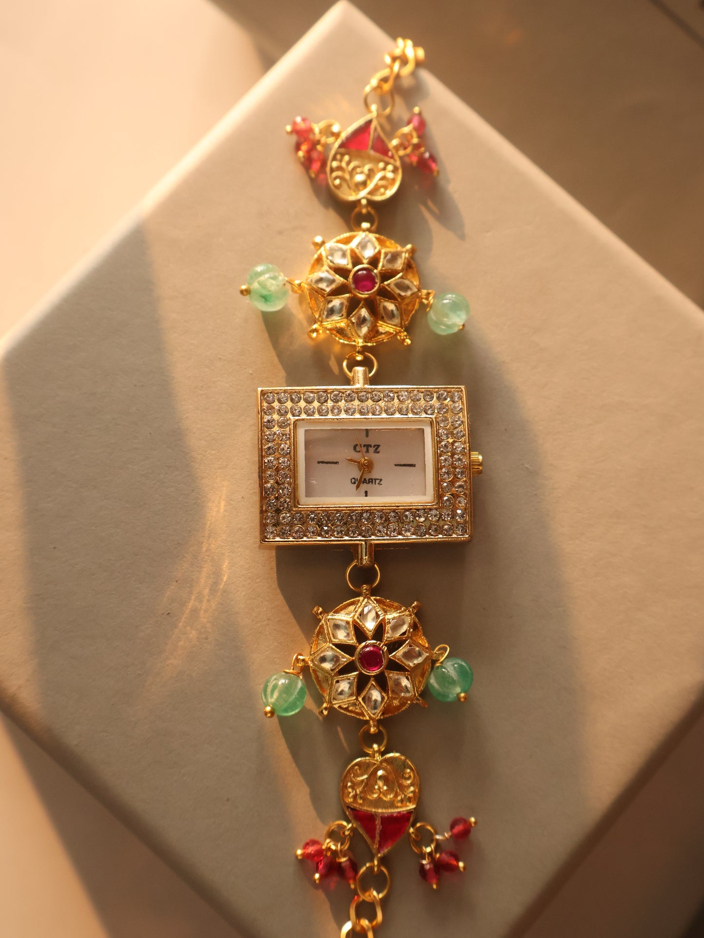 Zeewa Kundan Wrist Watch