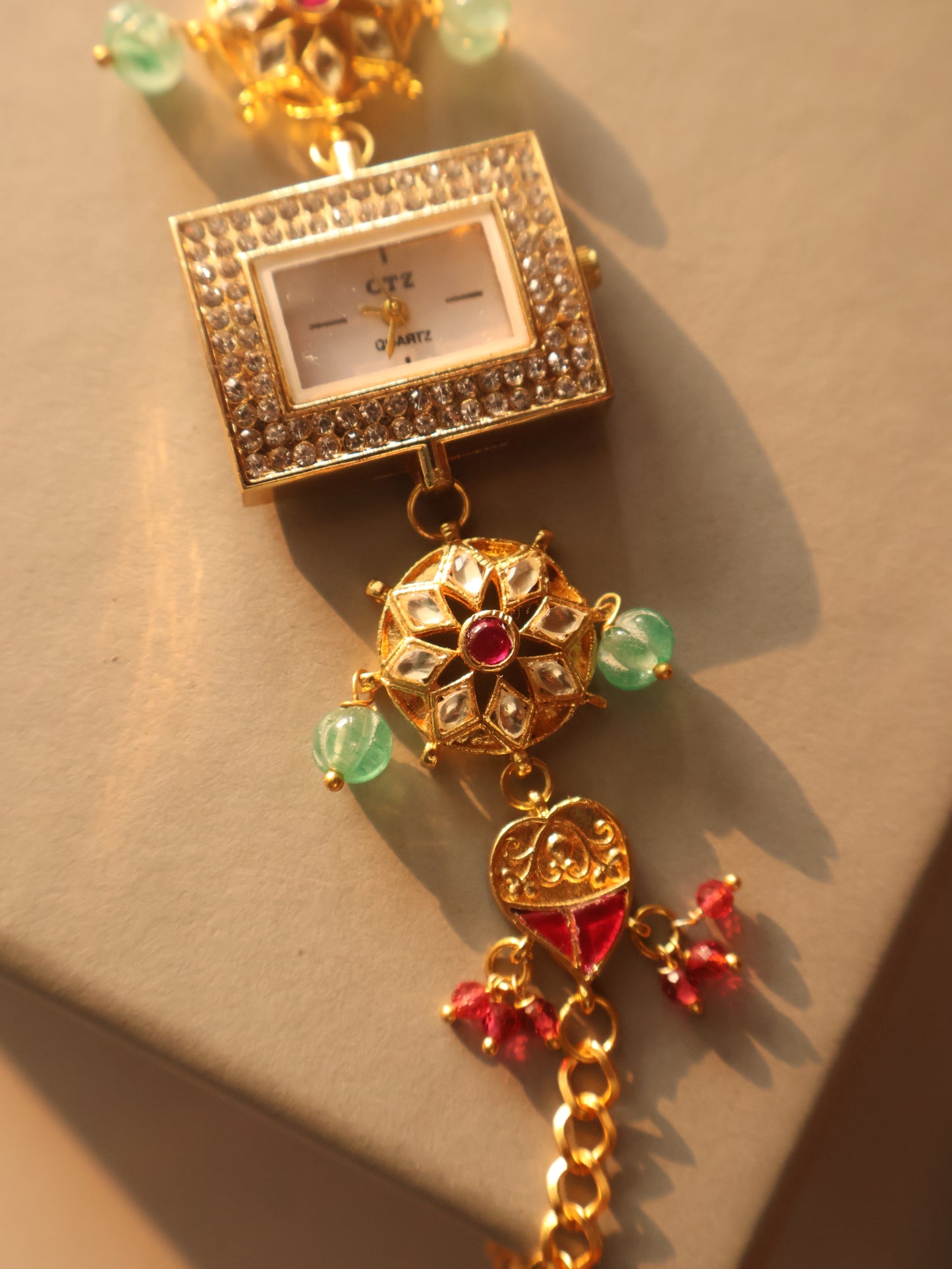 Zeewa Kundan Wrist Watch
